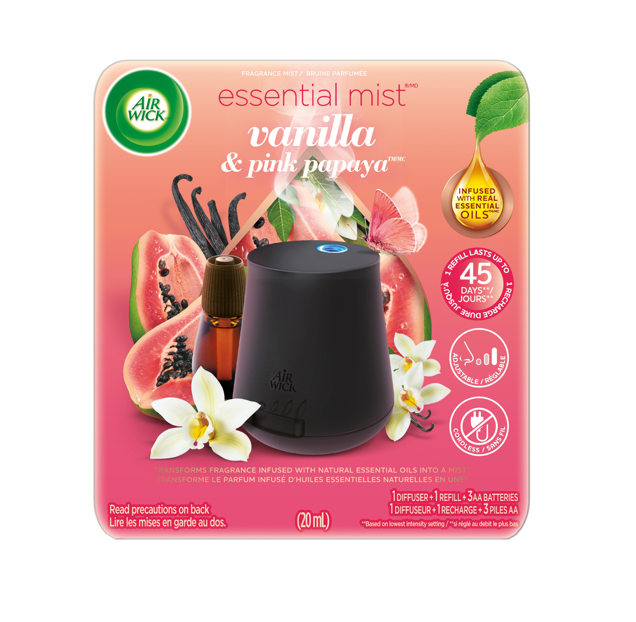 Air Wick® Essential Mist - Vanilla & Pink Papaya Kit (Canada)